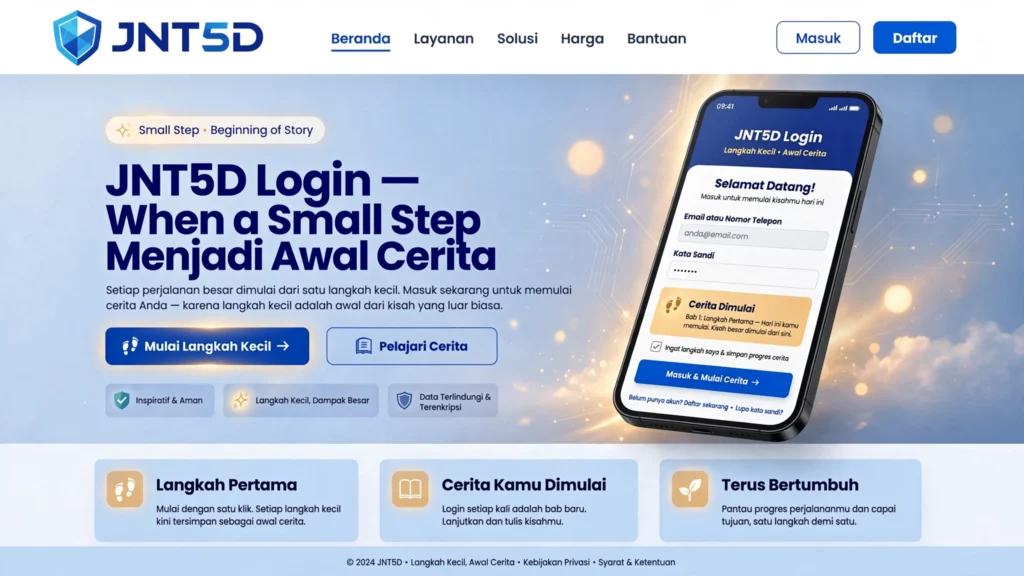 JNT5D Login — When a Small Step Menjadi Awal Cerita